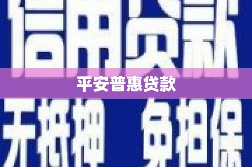 龙潭平安普惠贷款