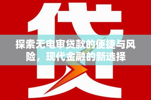 龙潭探索无电审贷款的便捷与风险，现代金融的新选择