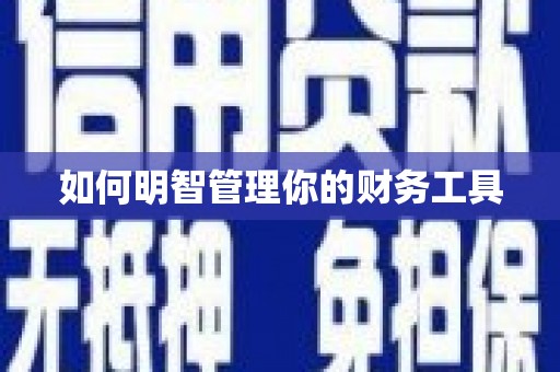 龙潭如何明智管理你的财务工具