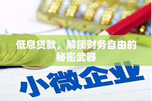 龙潭低息贷款，解锁财务自由的秘密武器