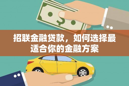 龙潭招联金融贷款，如何选择最适合你的金融方案