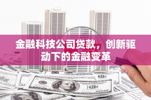 龙潭金融科技公司贷款，创新驱动下的金融变革