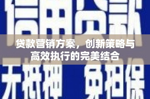 龙潭贷款营销方案，创新策略与高效执行的完美结合