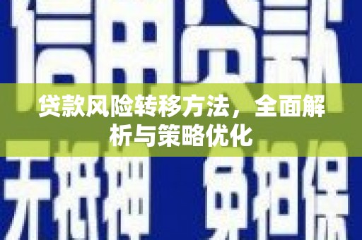 龙潭贷款风险转移方法，全面解析与策略优化