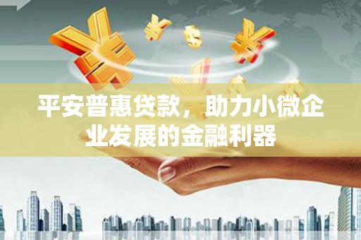 龙潭平安普惠贷款，助力小微企业发展的金融利器