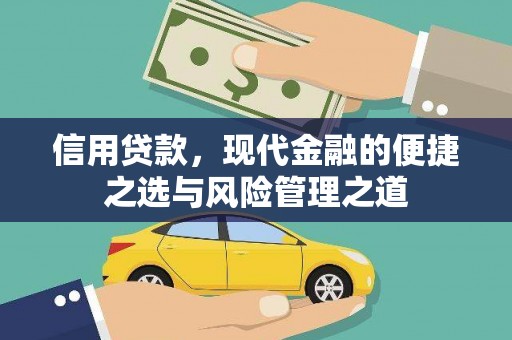 龙潭信用贷款，现代金融的便捷之选与风险管理之道
