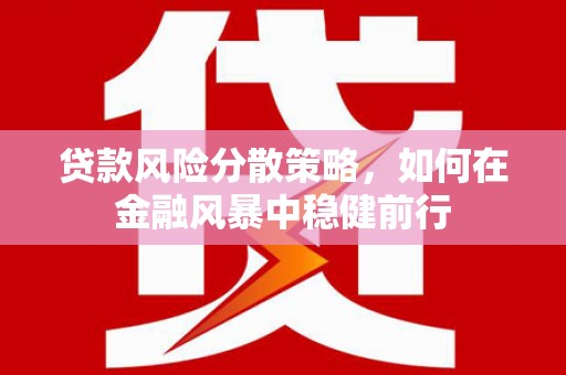 龙潭贷款风险分散策略，如何在金融风暴中稳健前行