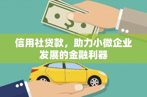 龙潭信用社贷款，助力小微企业发展的金融利器