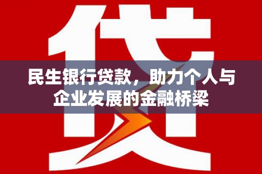 龙潭民生银行贷款，助力个人与企业发展的金融桥梁
