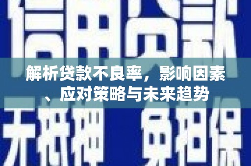 龙潭解析贷款不良率，影响因素、应对策略与未来趋势