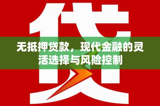 龙潭无抵押贷款，现代金融的灵活选择与风险控制