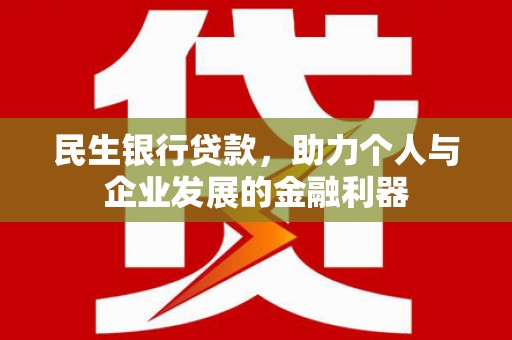 龙潭民生银行贷款，助力个人与企业发展的金融利器