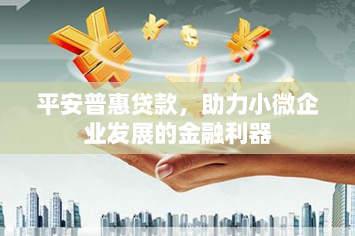 龙潭平安普惠贷款，助力小微企业发展的金融利器