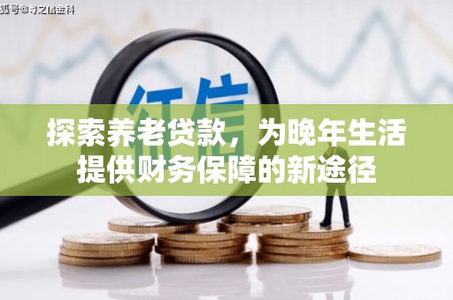 龙潭探索养老贷款，为晚年生活提供财务保障的新途径