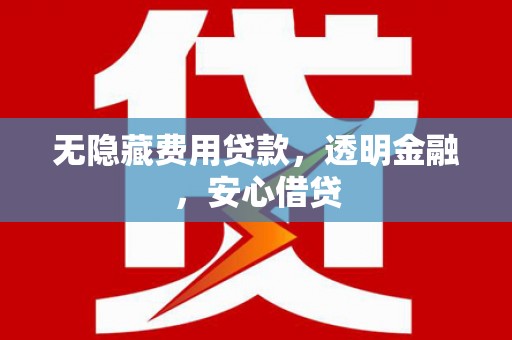 龙潭无隐藏费用贷款，透明金融，安心借贷
