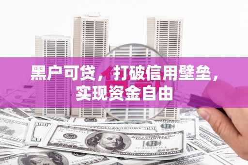 龙潭黑户可贷，打破信用壁垒，实现资金自由
