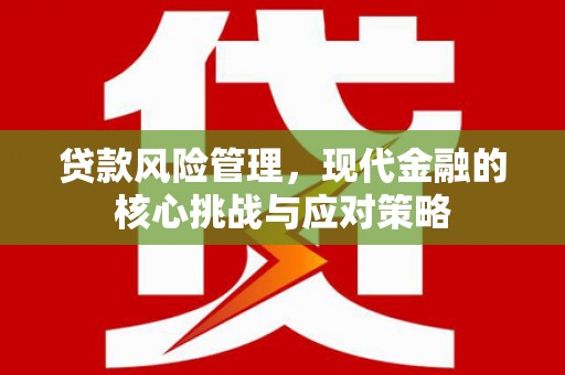 龙潭贷款风险管理，现代金融的核心挑战与应对策略