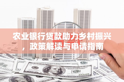 龙潭农业银行贷款助力乡村振兴，政策解读与申请指南