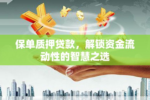 龙潭保单质押贷款，解锁资金流动性的智慧之选